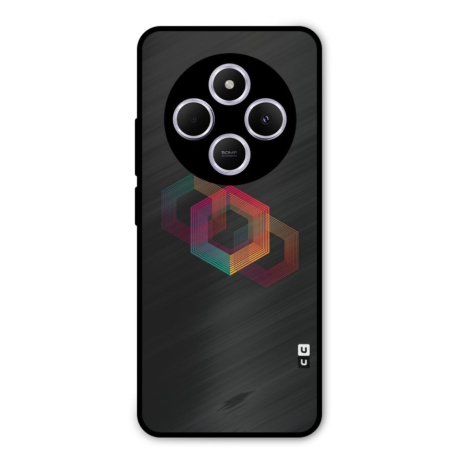 Tri-hexa Colours Metal Back Case for Poco C75 5G
