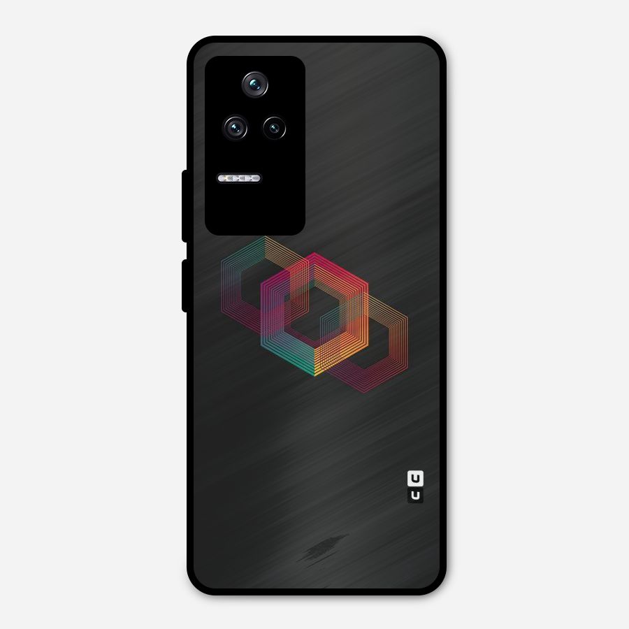 Tri-hexa Colours Metal Back Case for Poco F4 5G