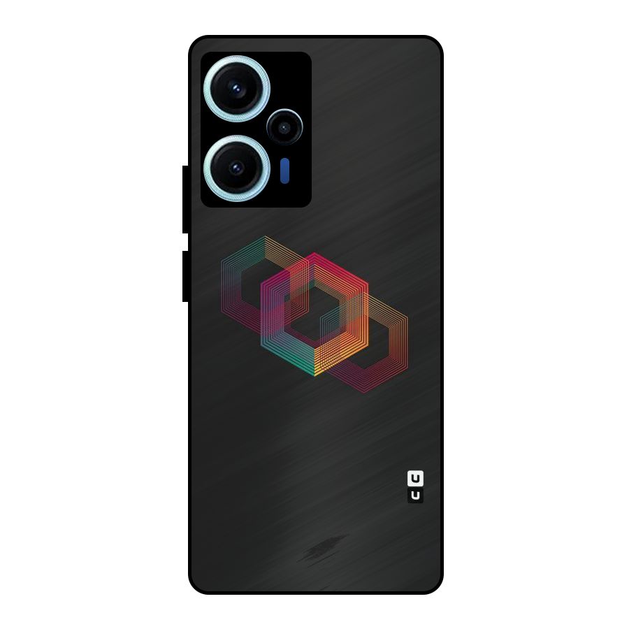 Tri-hexa Colours Metal Back Case for Poco F5