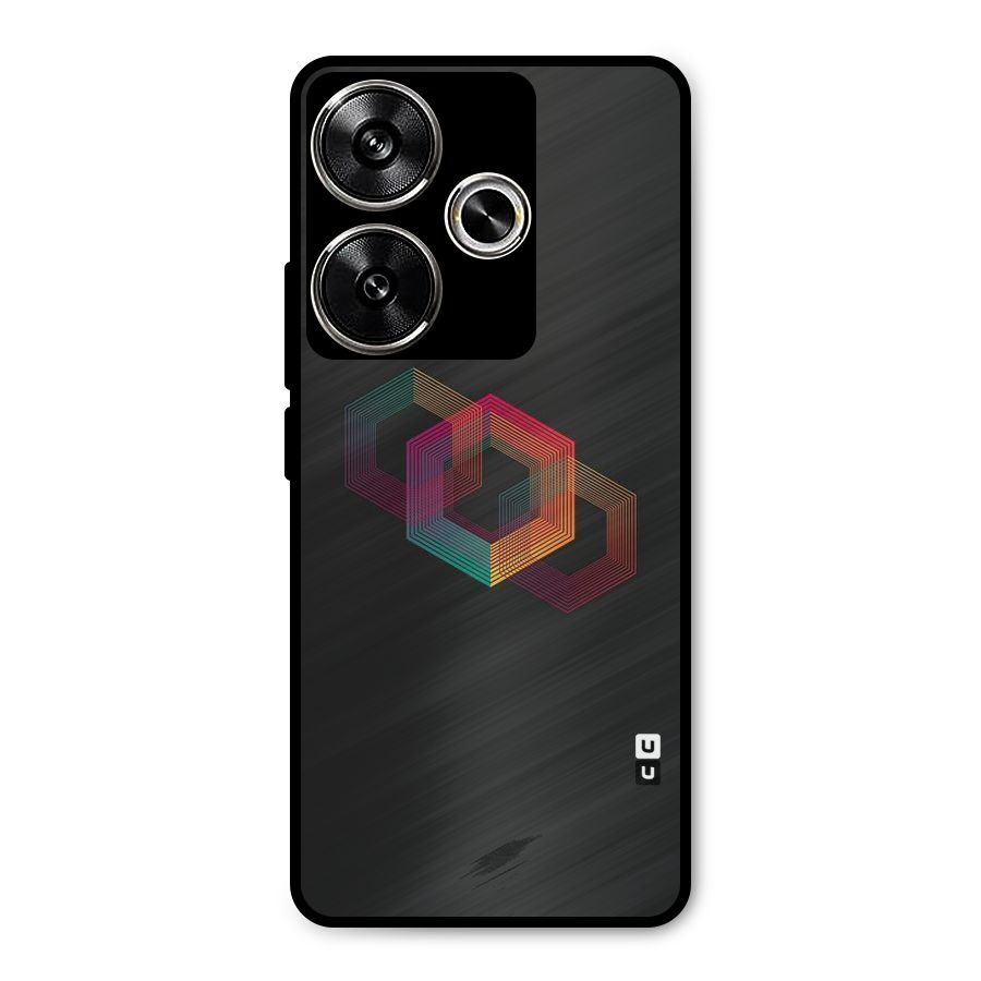 Tri-hexa Colours Metal Back Case for Poco F6