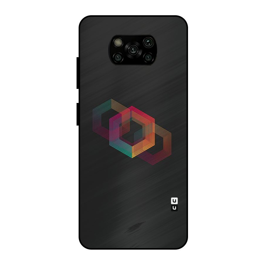Tri-hexa Colours Metal Back Case for Poco X3