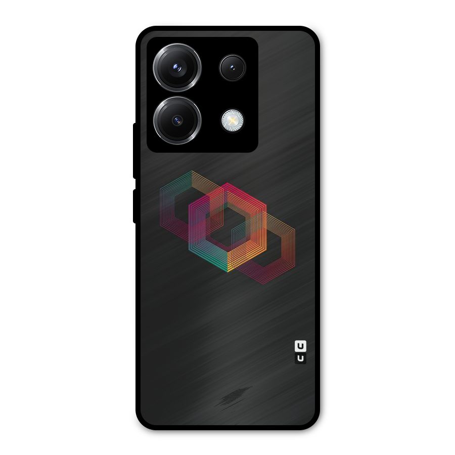 Tri-hexa Colours Metal Back Case for Poco X6