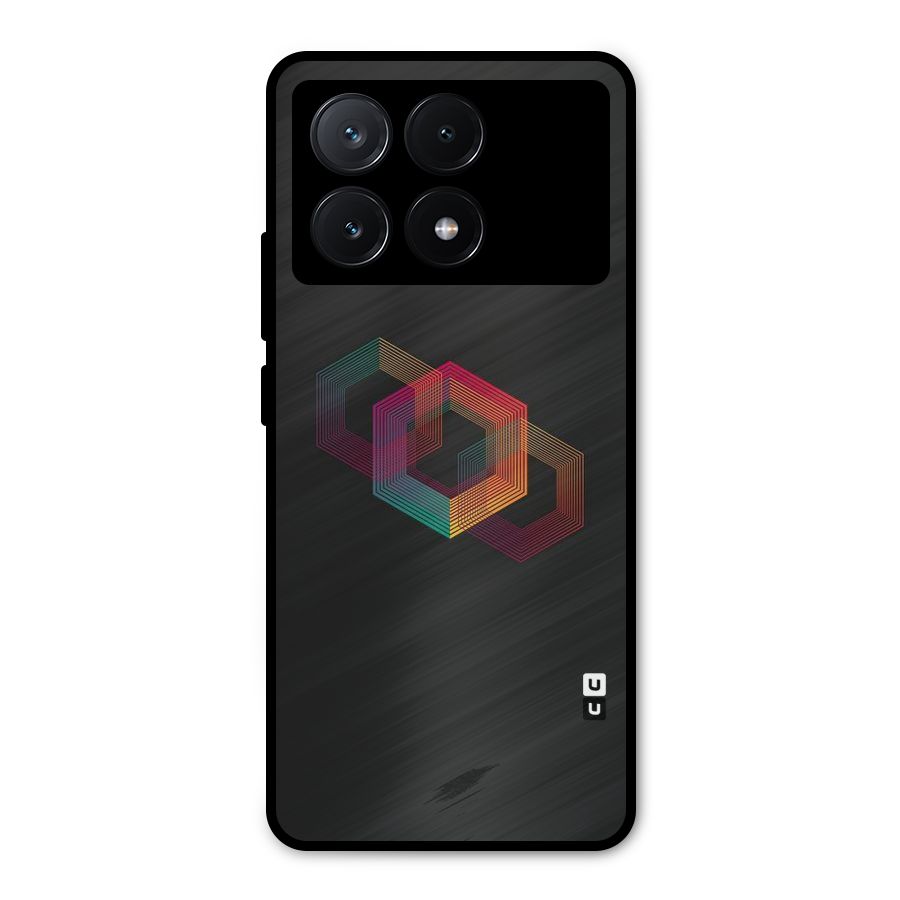 Tri-hexa Colours Metal Back Case for Poco X6 Pro