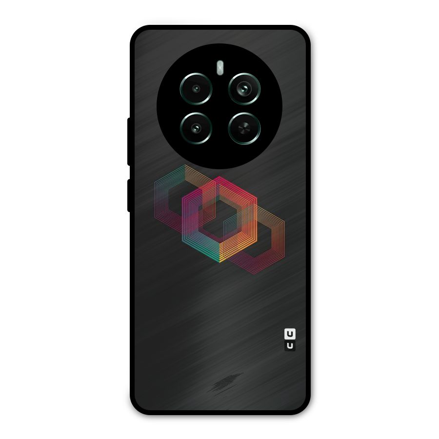 Tri-hexa Colours Metal Back Case for Realme 12 Pro Plus