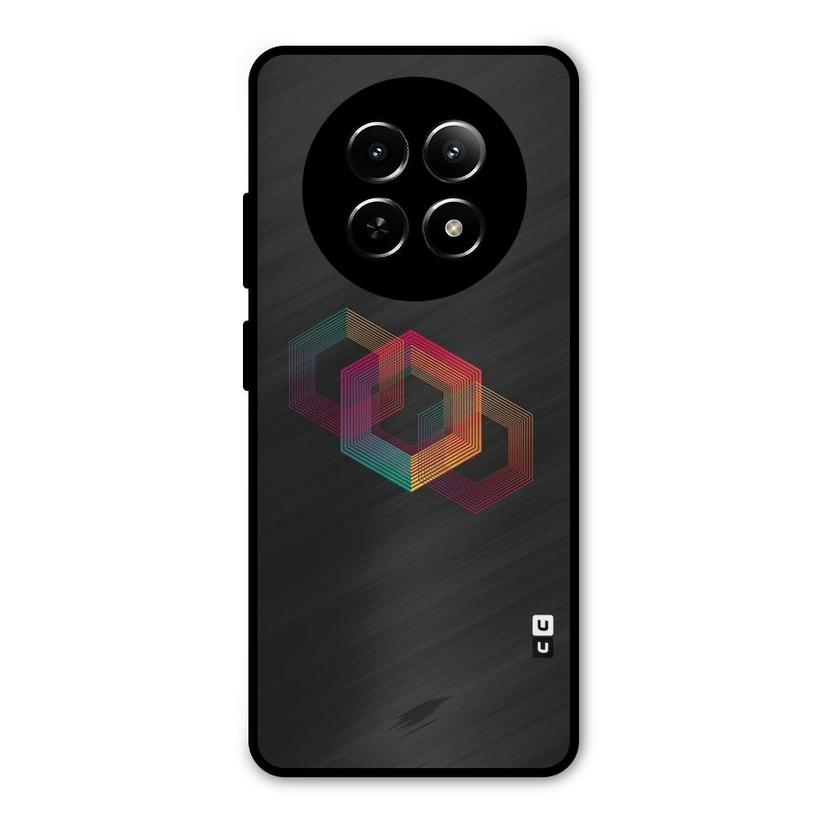 Tri-hexa Colours Metal Back Case for Realme 13