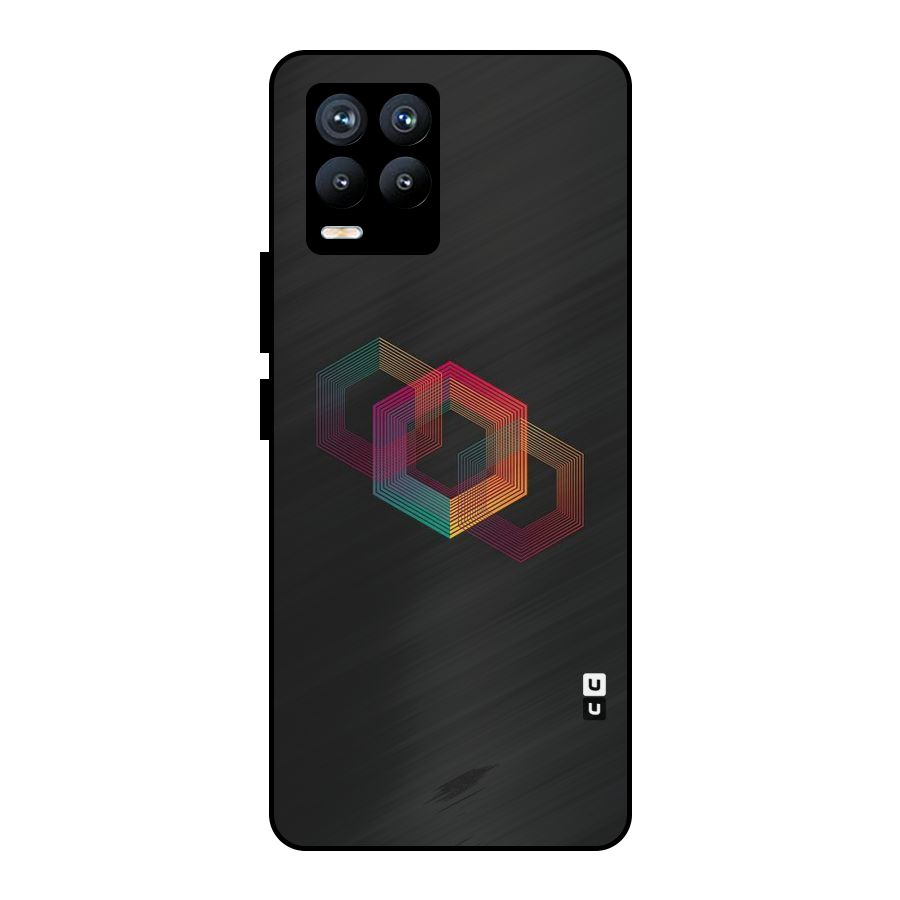 Tri-hexa Colours Metal Back Case for Realme 8 Pro
