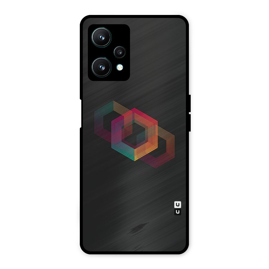 Tri-hexa Colours Metal Back Case for Realme 9 Pro 5G