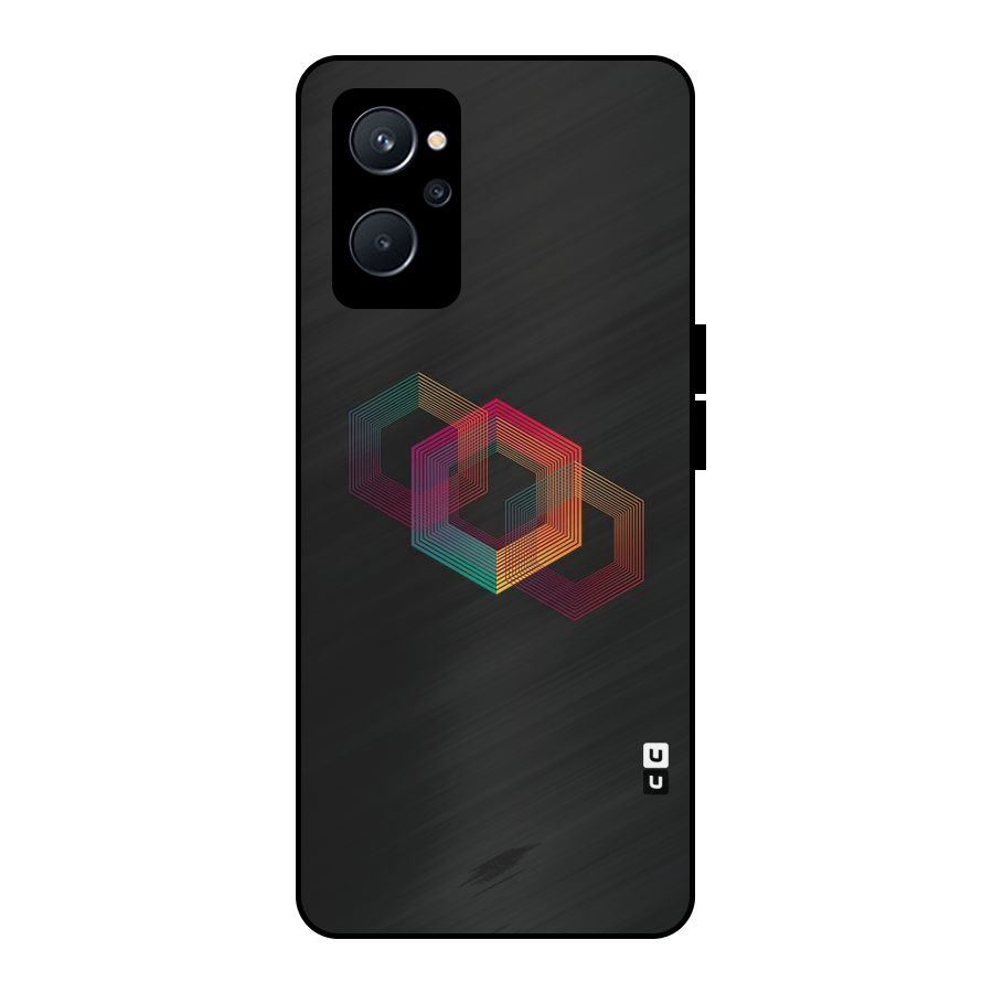 Tri-hexa Colours Metal Back Case for Realme 9i 5G
