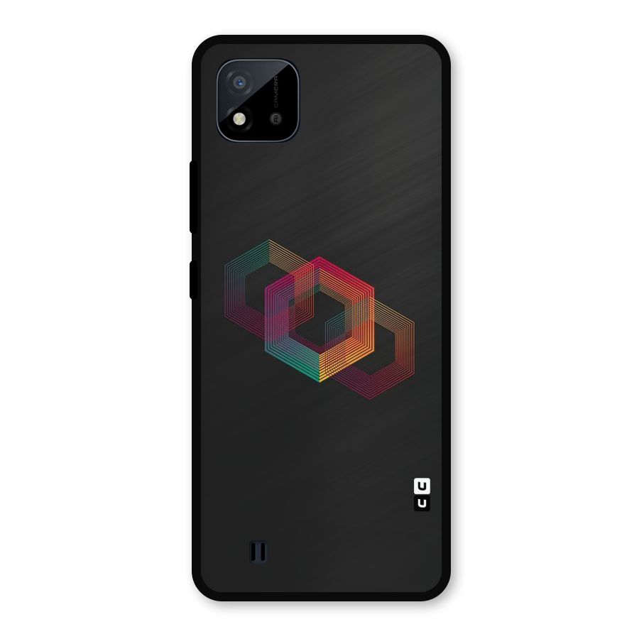 Tri-hexa Colours Metal Back Case for Realme C11 2021
