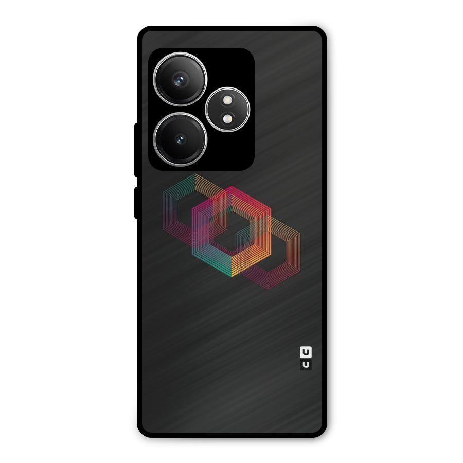 Tri-hexa Colours Metal Back Case for Realme GT 6T
