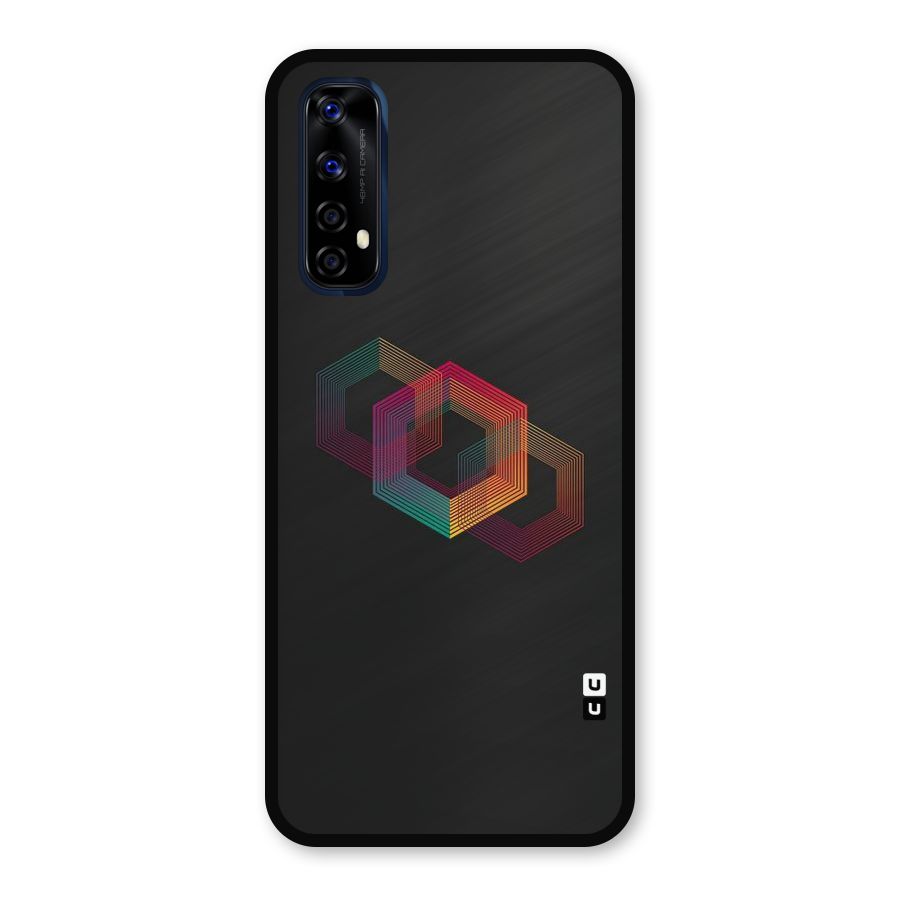 Tri-hexa Colours Metal Back Case for Realme Narzo 20 Pro