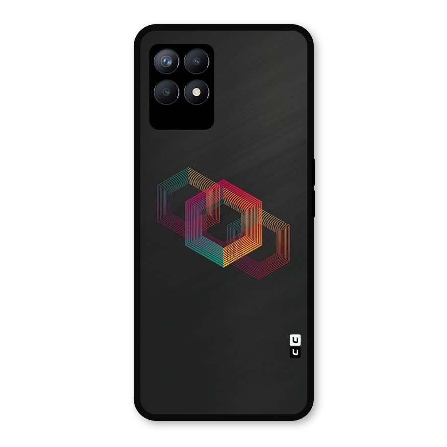 Tri-hexa Colours Metal Back Case for Realme Narzo 50