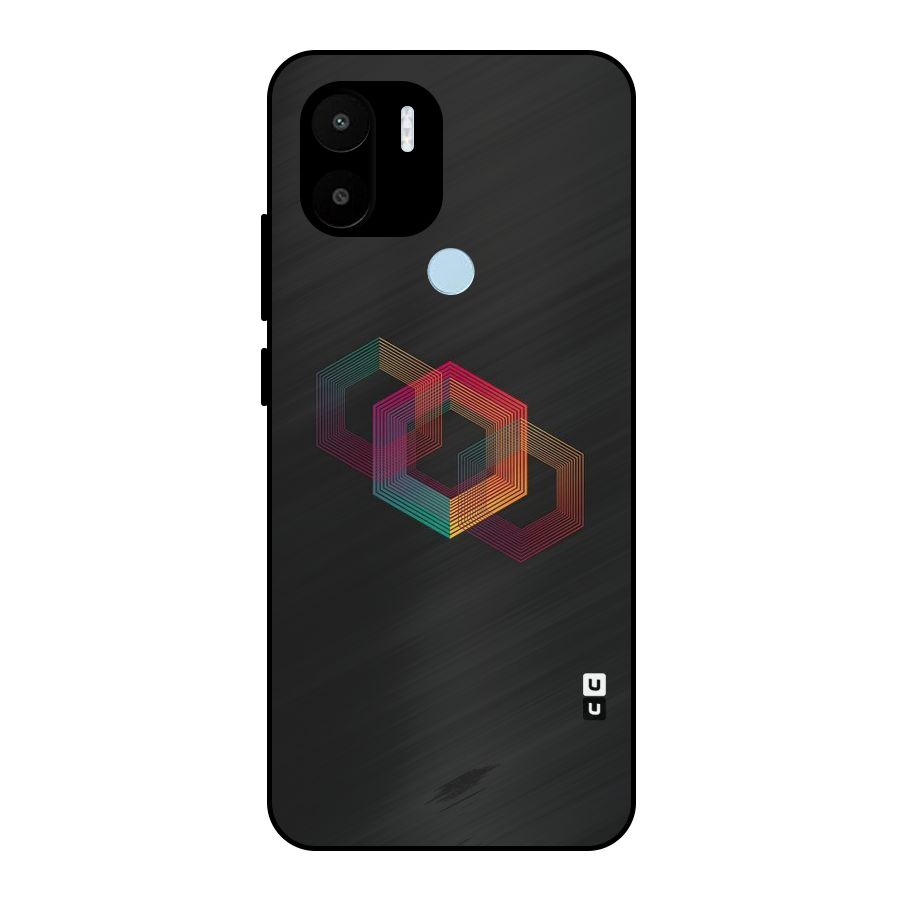 Tri-hexa Colours Metal Back Case for Redmi A1+