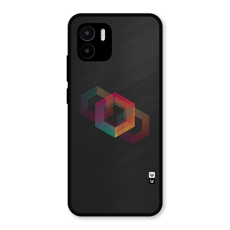 Tri-hexa Colours Metal Back Case for Redmi A2