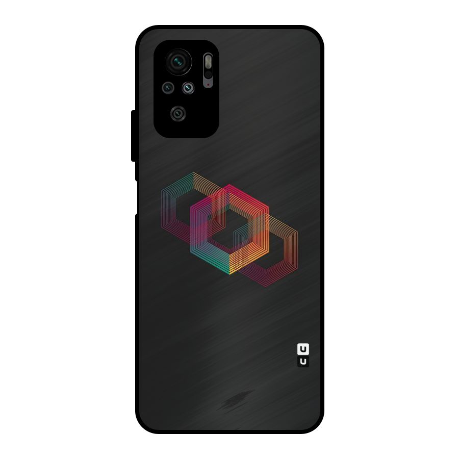 Tri-hexa Colours Metal Back Case for Redmi Note 10S