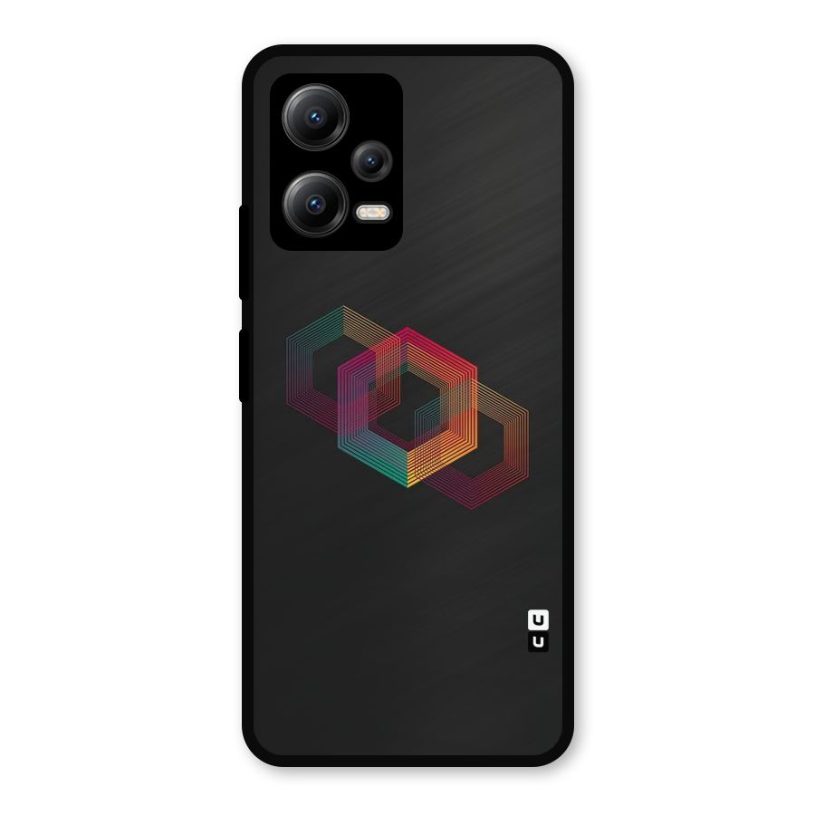 Tri-hexa Colours Metal Back Case for Redmi Note 12 5G