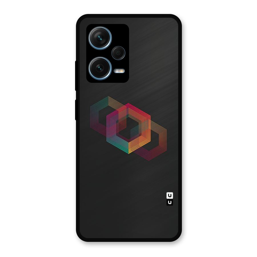 Tri-hexa Colours Metal Back Case for Redmi Note 12 Pro Plus 5G
