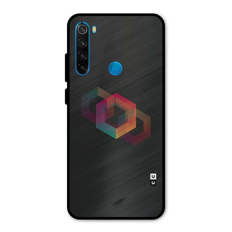 Tri-hexa Colours Metal Back Case for Redmi Note 8