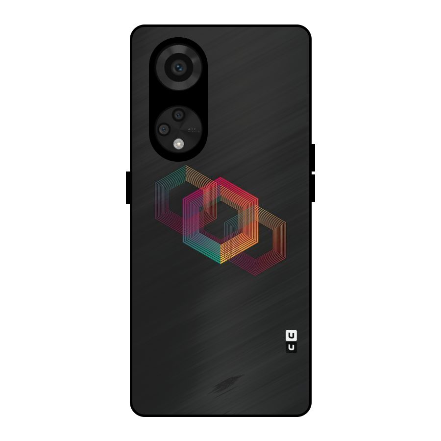 Tri-hexa Colours Metal Back Case for Reno8 T 5G