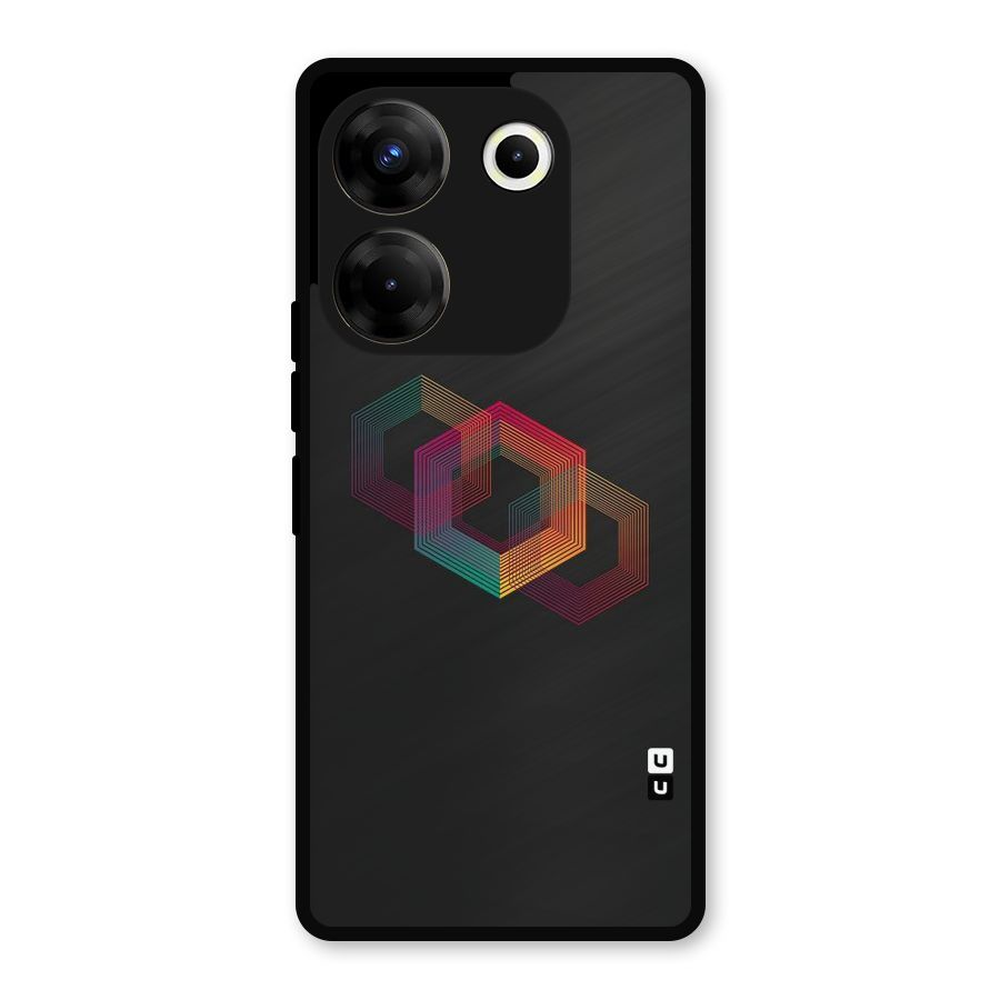 Tri-hexa Colours Metal Back Case for Tecno Camon 20