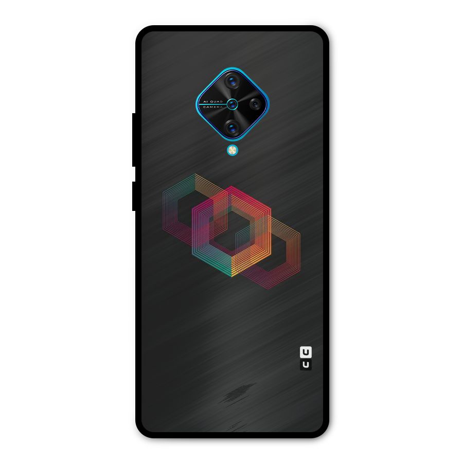 Tri-hexa Colours Metal Back Case for Vivo S1 Pro