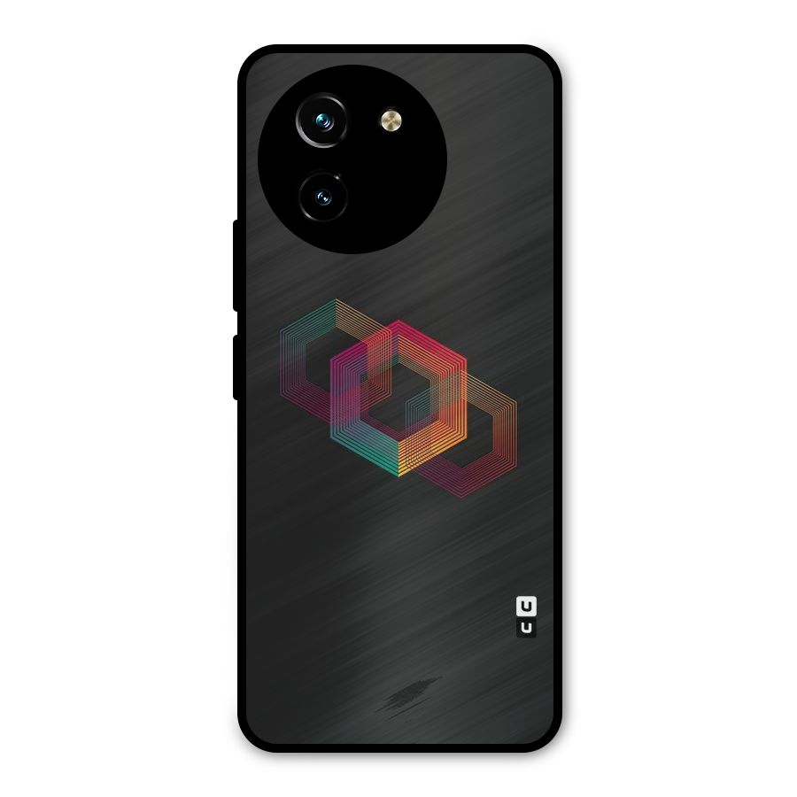 Tri-hexa Colours Metal Back Case for Vivo T3x