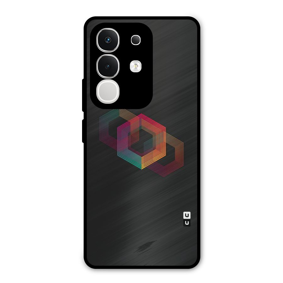 Tri-hexa Colours Metal Back Case for Vivo T4x
