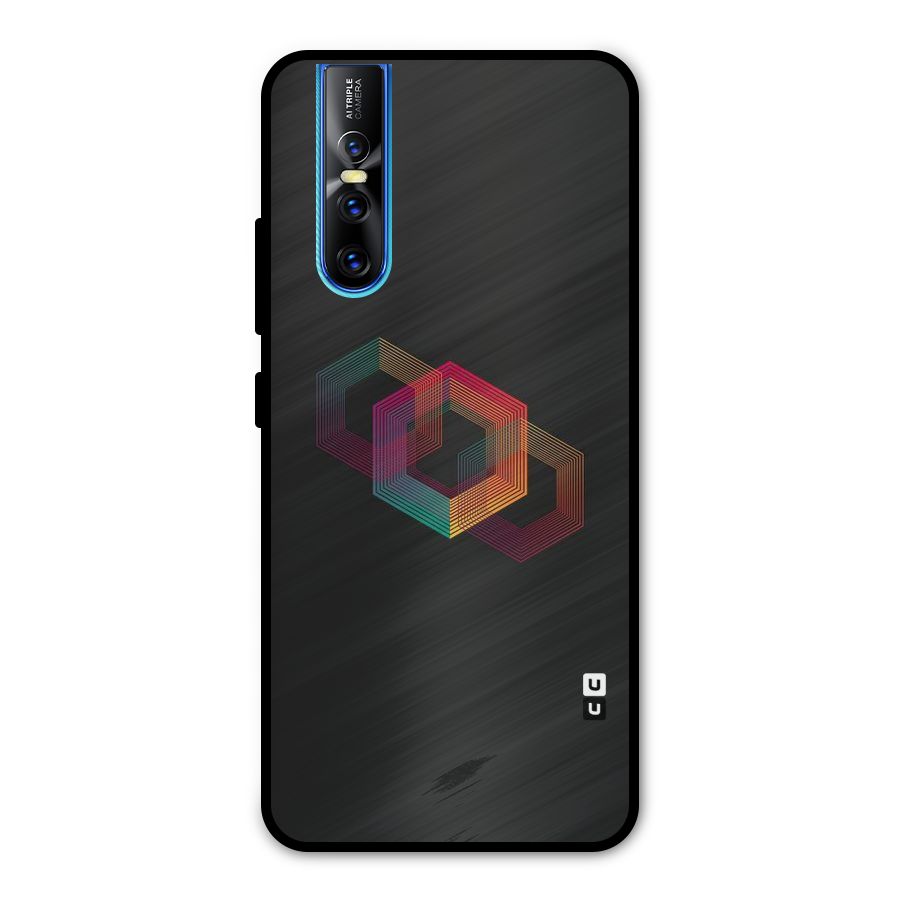 Tri-hexa Colours Metal Back Case for Vivo V15 Pro