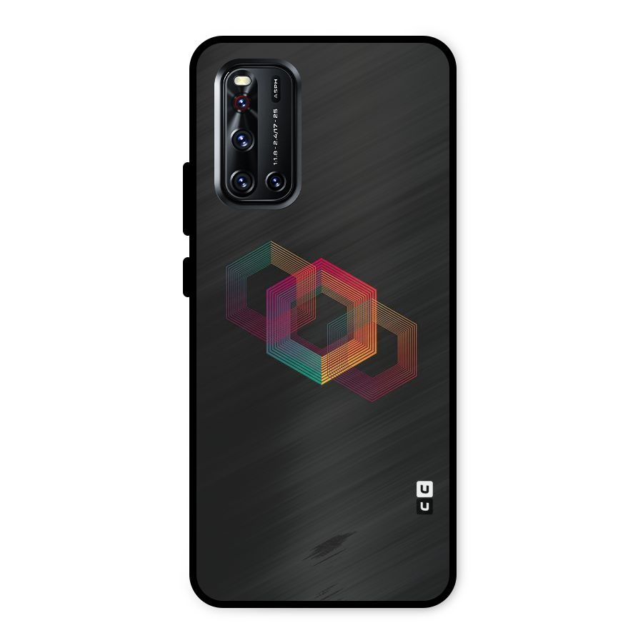 Tri-hexa Colours Metal Back Case for Vivo V19