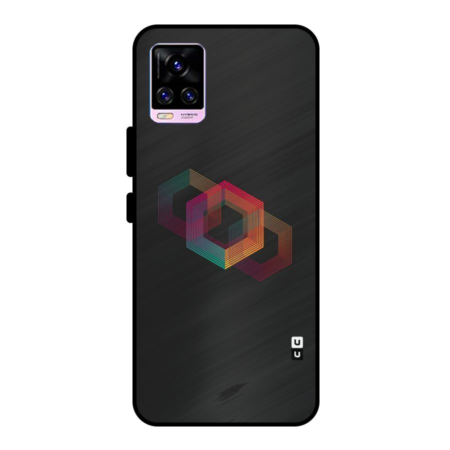 Tri-hexa Colours Metal Back Case for Vivo V20 Pro