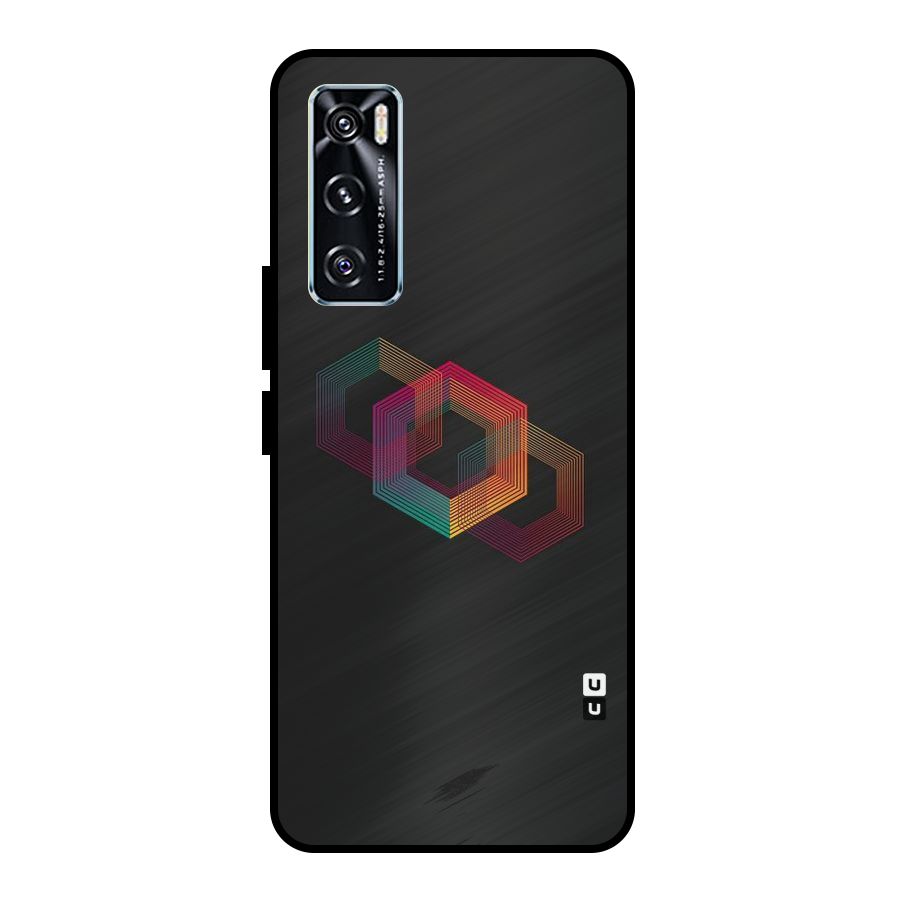 Tri-hexa Colours Metal Back Case for Vivo V20 SE