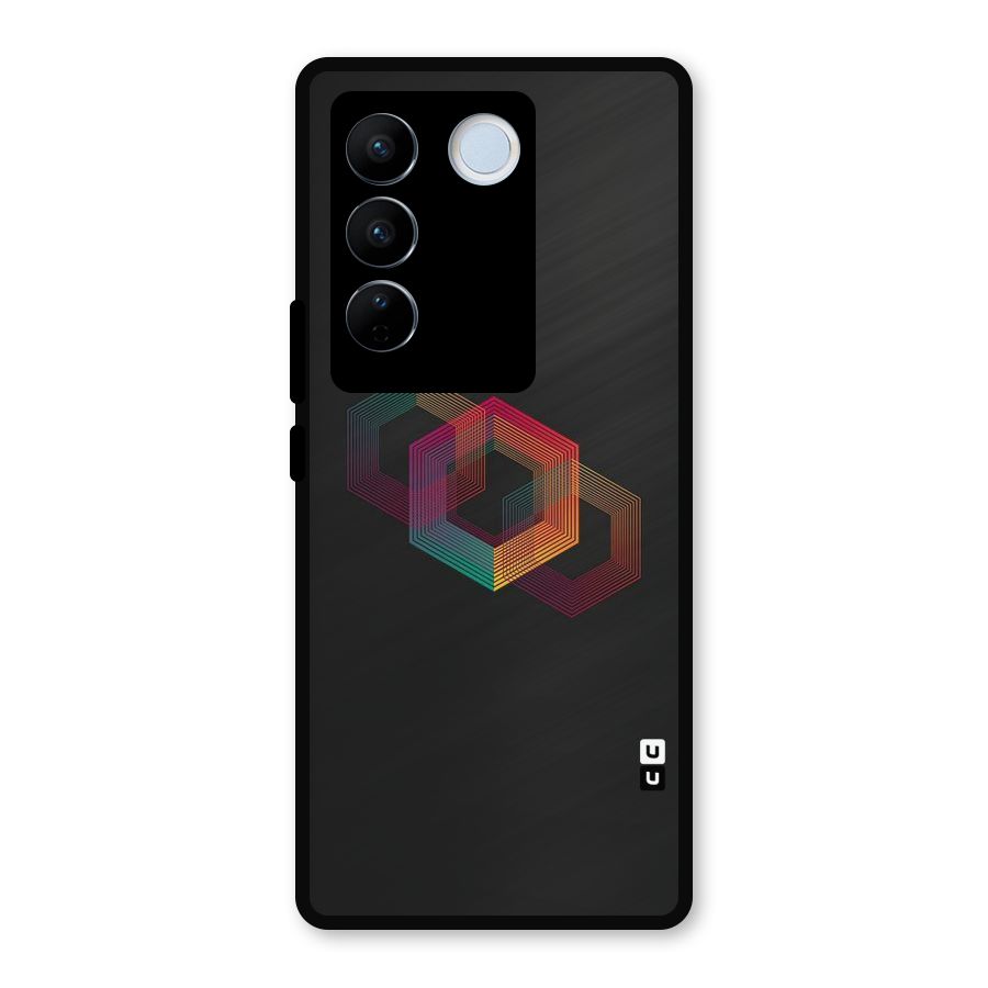 Tri-hexa Colours Metal Back Case for Vivo V27