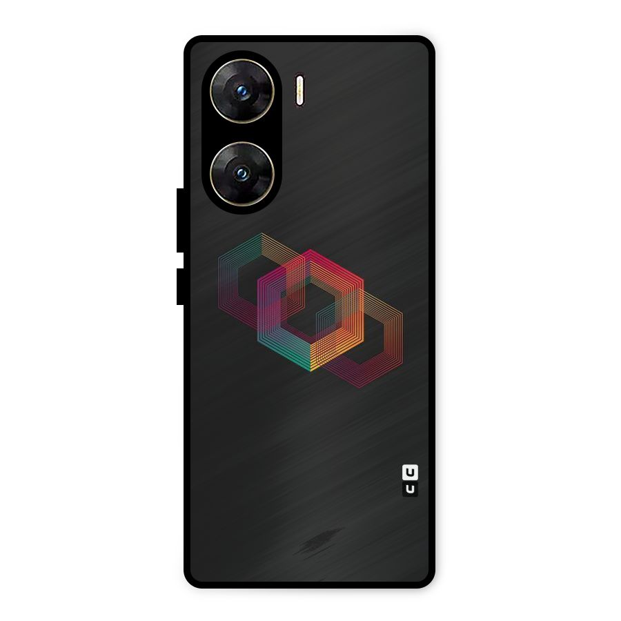 Tri-hexa Colours Metal Back Case for Vivo V29e
