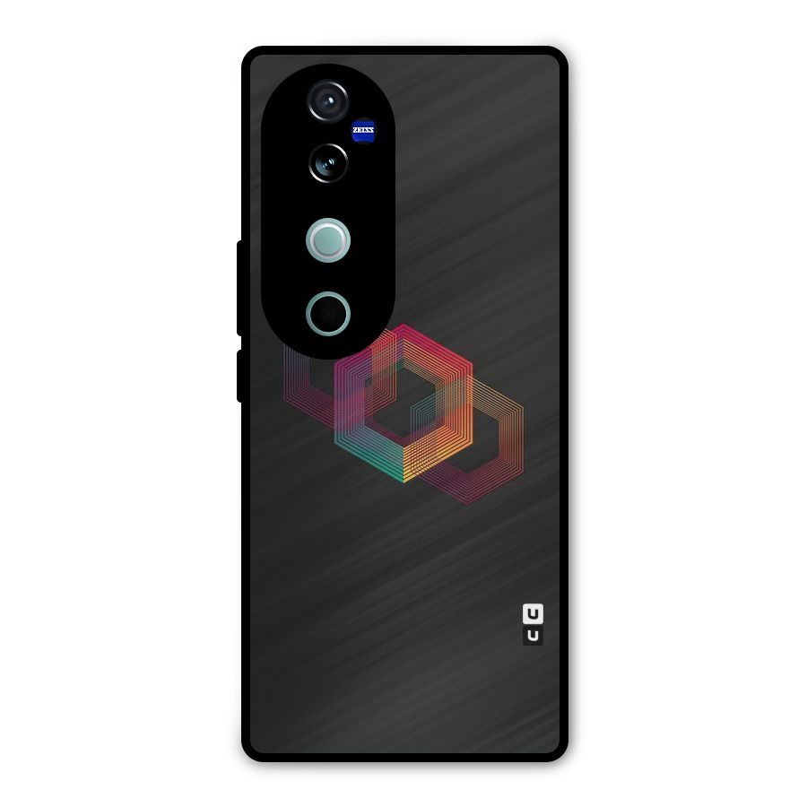 Tri-hexa Colours Metal Back Case for Vivo V40