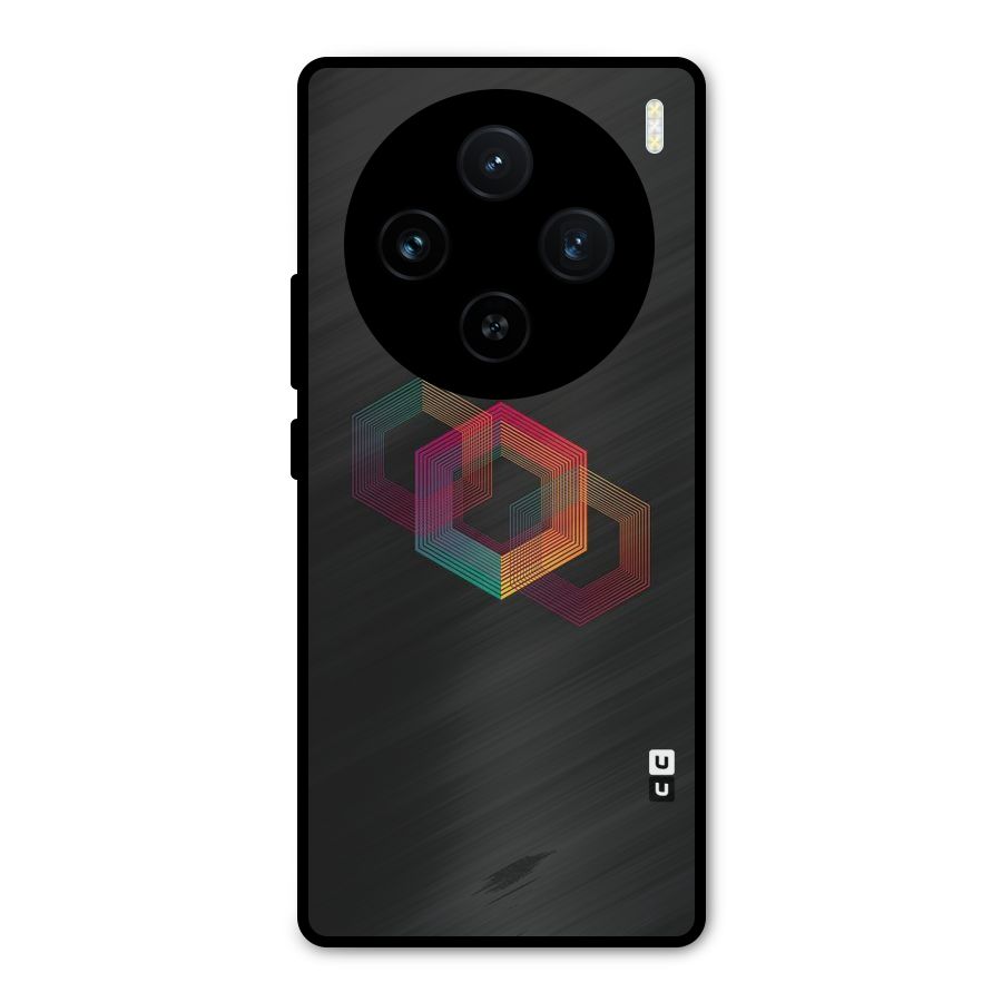 Tri-hexa Colours Metal Back Case for Vivo X100
