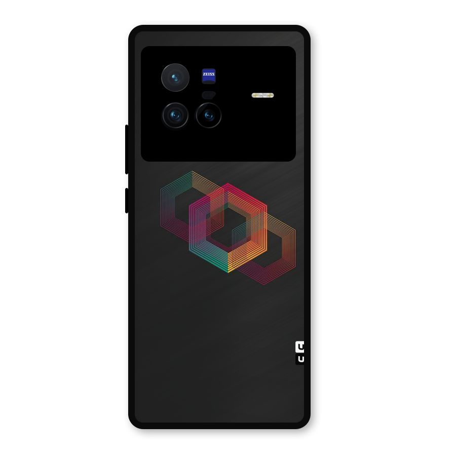 Tri-hexa Colours Metal Back Case for Vivo X80