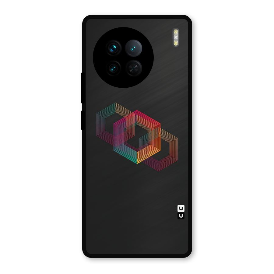Tri-hexa Colours Metal Back Case for Vivo X90