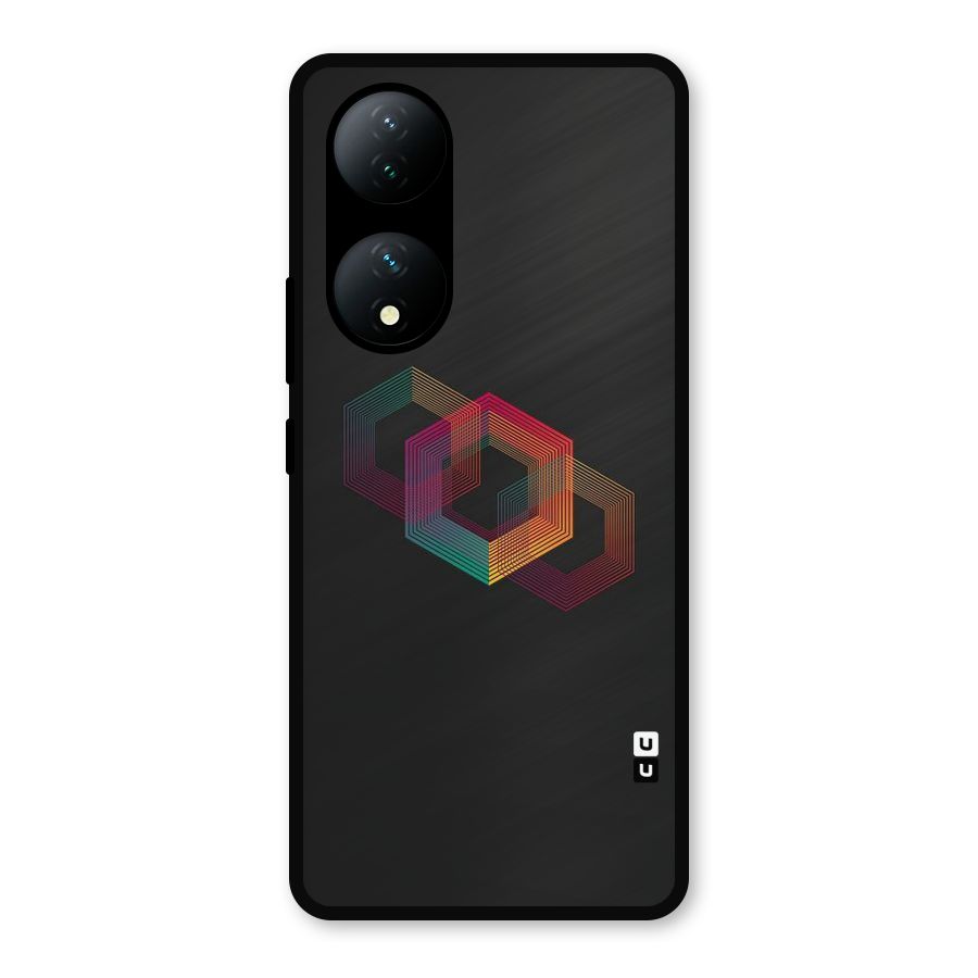 Tri-hexa Colours Metal Back Case for Vivo Y100a