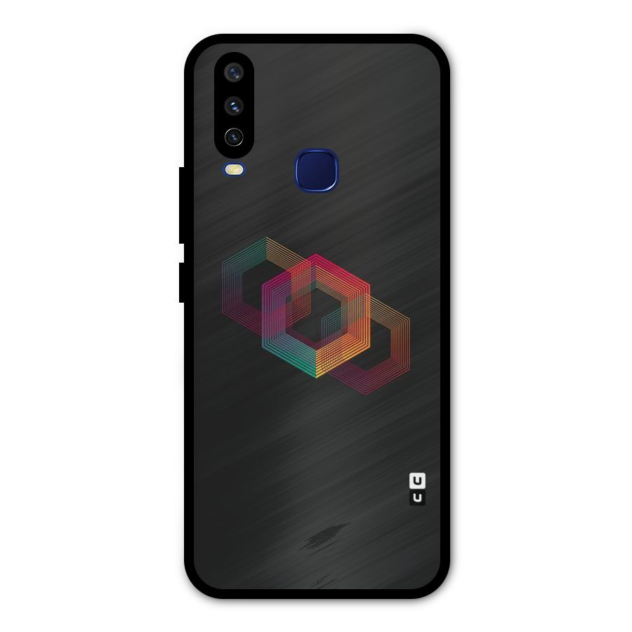 Tri-hexa Colours Metal Back Case for Vivo Y15