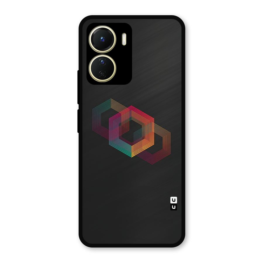 Tri-hexa Colours Metal Back Case for Vivo Y16