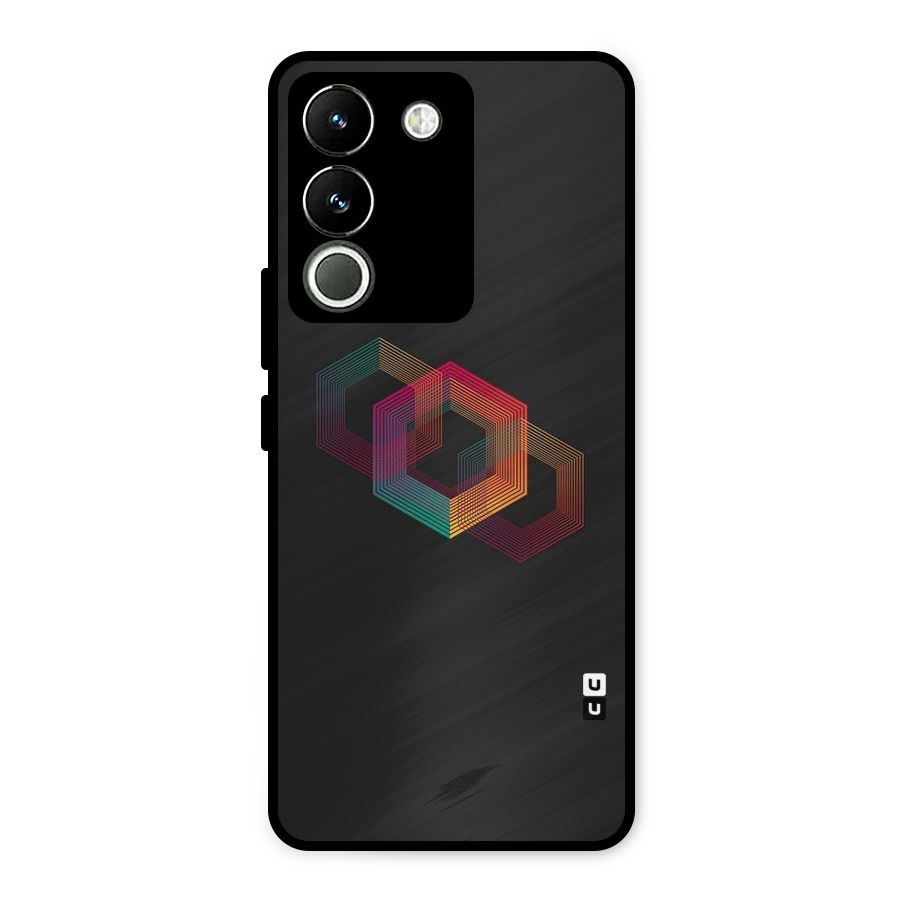 Tri-hexa Colours Metal Back Case for Vivo Y200