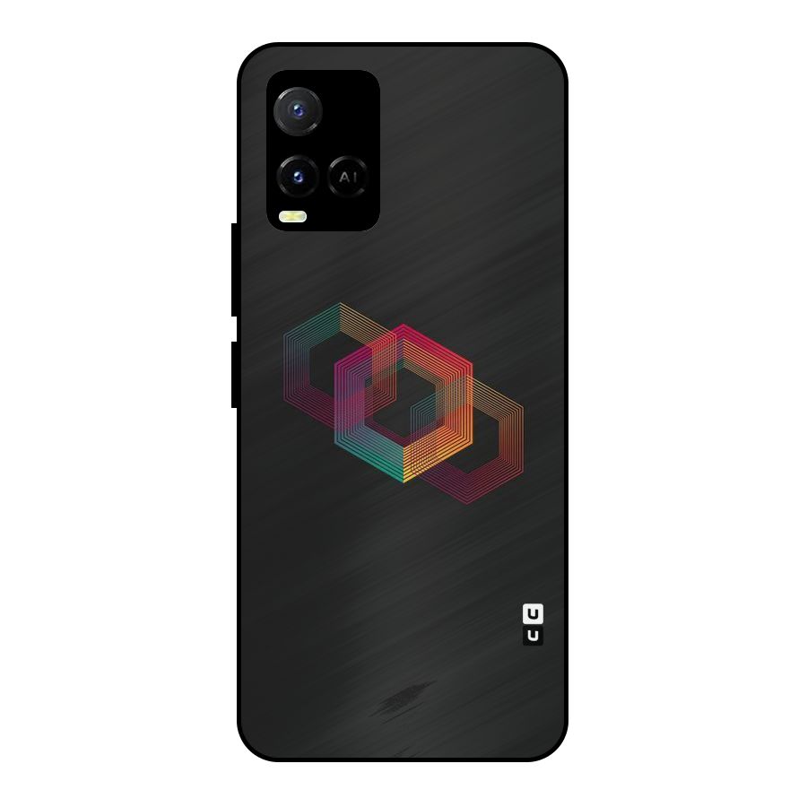 Tri-hexa Colours Metal Back Case for Vivo Y21