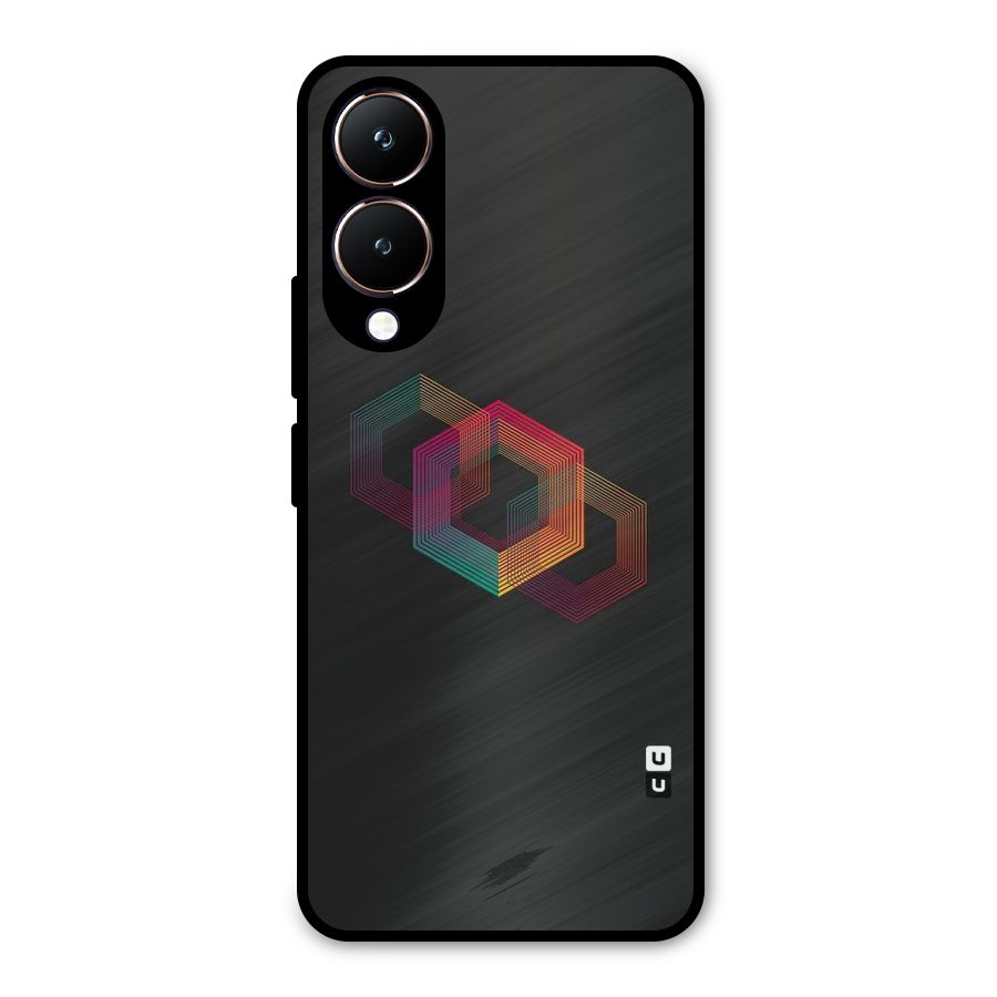 Tri-hexa Colours Metal Back Case for Vivo Y28