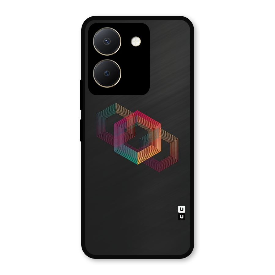 Tri-hexa Colours Metal Back Case for Vivo Y36