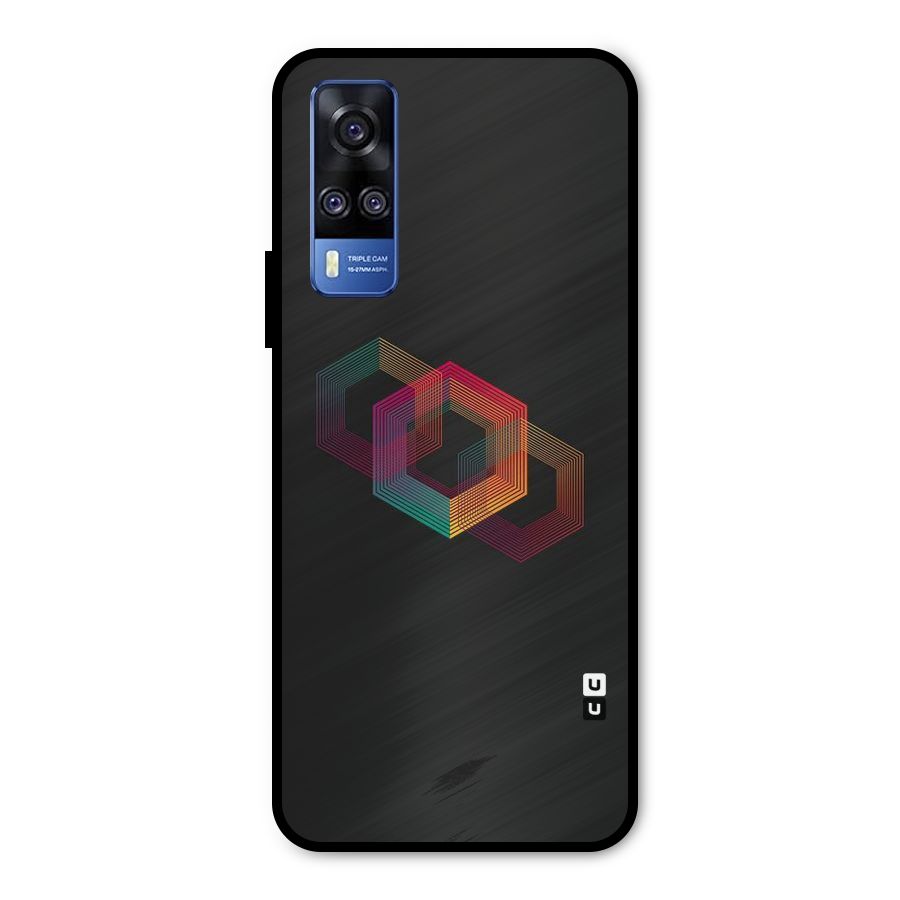 Tri-hexa Colours Metal Back Case for Vivo Y51A