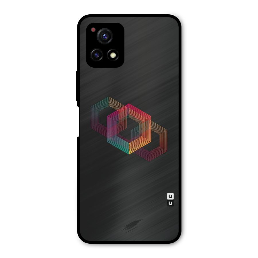 Tri-hexa Colours Metal Back Case for Vivo Y72 5G