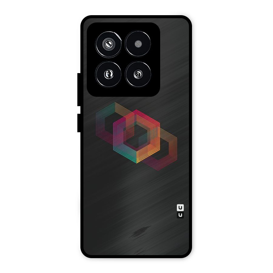 Tri-hexa Colours Metal Back Case for Xiaomi 14 Pro