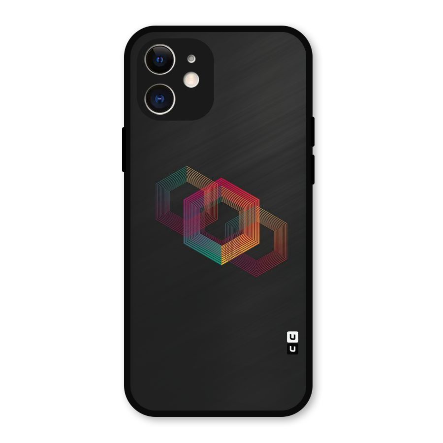 Tri-hexa Colours Metal Back Case for iPhone 12