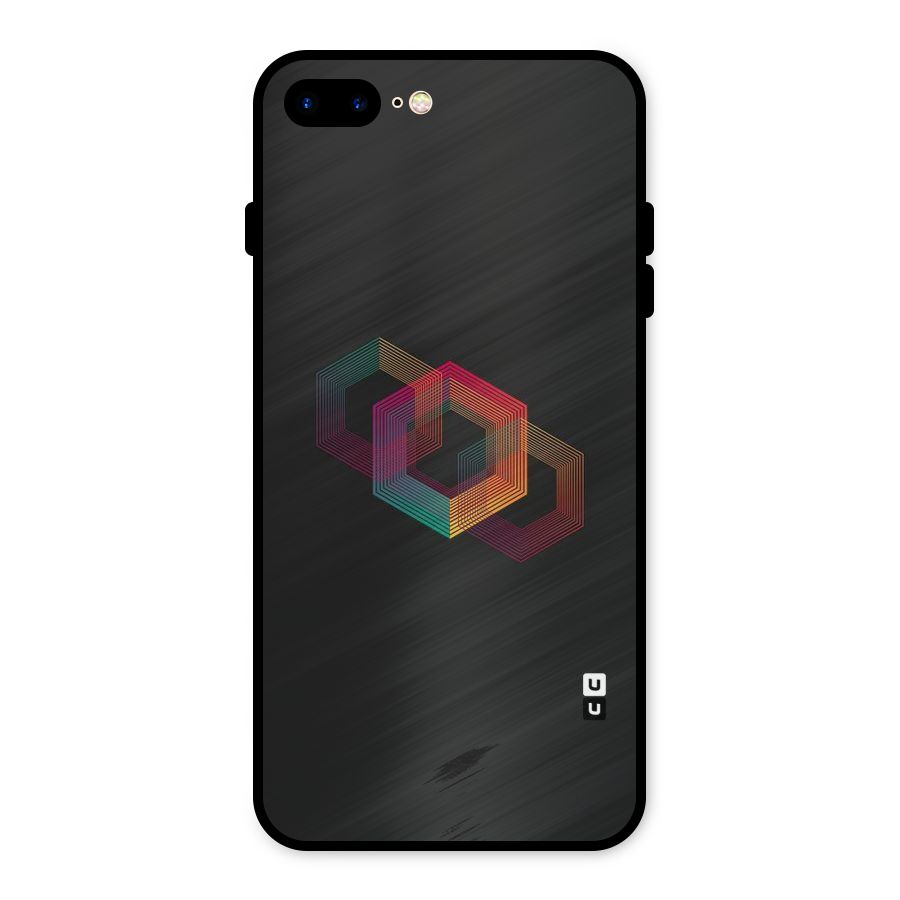 Tri-hexa Colours Metal Back Case for iPhone 8 Plus