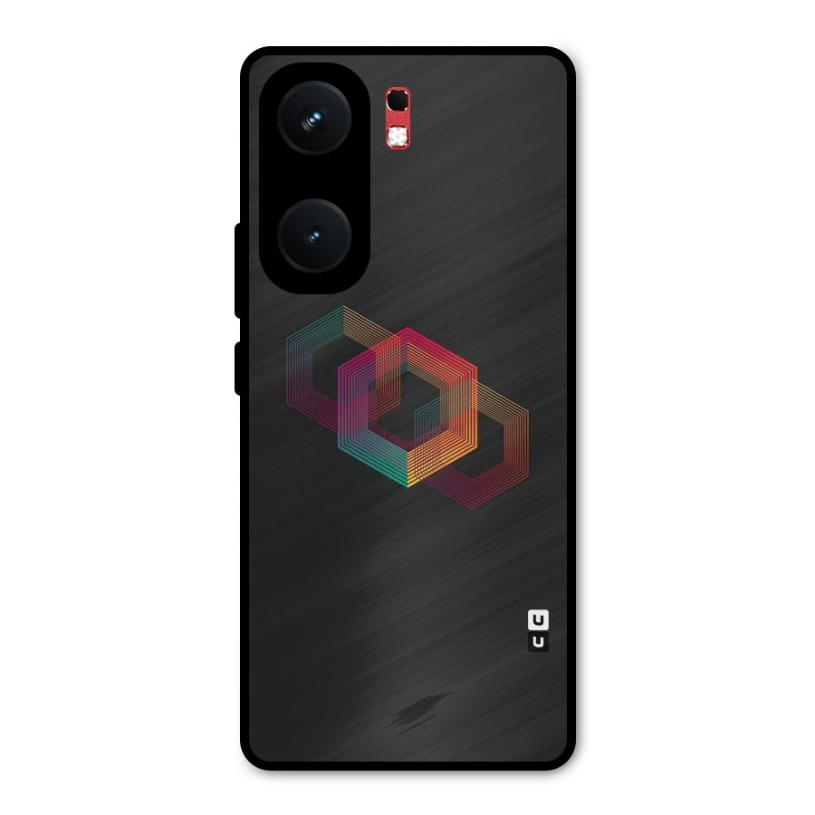 Tri-hexa Colours Metal Back Case for iQOO Neo 9 Pro